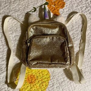 Cat & Jack Gold Glitter Unicorn Backpack
